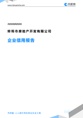 蚌埠市房地产开发企业信用分析报告 基于天眼查数据的市场透视